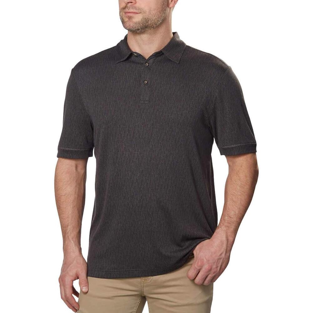 Nat Nast Original Luxury Modal‎ Short Sleeve Golf Polo Shirt Dark Gray Size XL